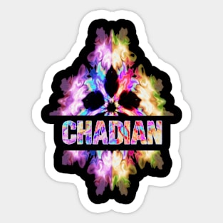 Chadian Tie Dye Watercolor Gift Souvenir Sticker